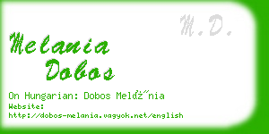 melania dobos business card